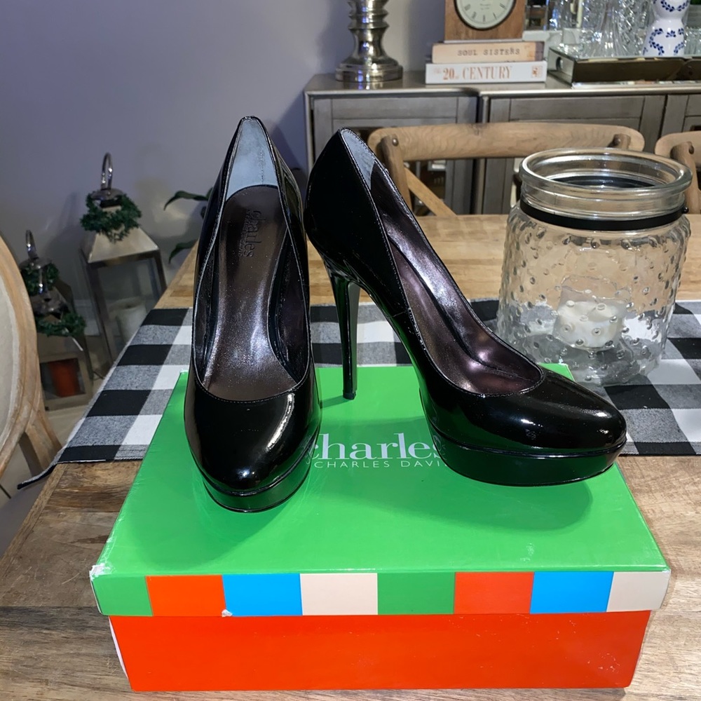 Platform, patent Leather heels